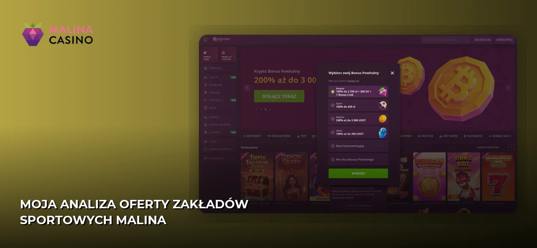 Moja Analiza Oferty Zakładów Sportowych Malina