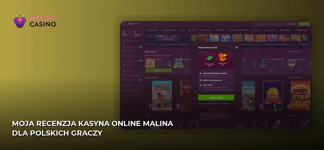 Moja Recenzja Kasyna Online Malina dla Polskich Graczy