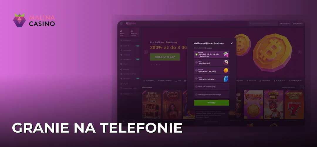 Malina promotional banner