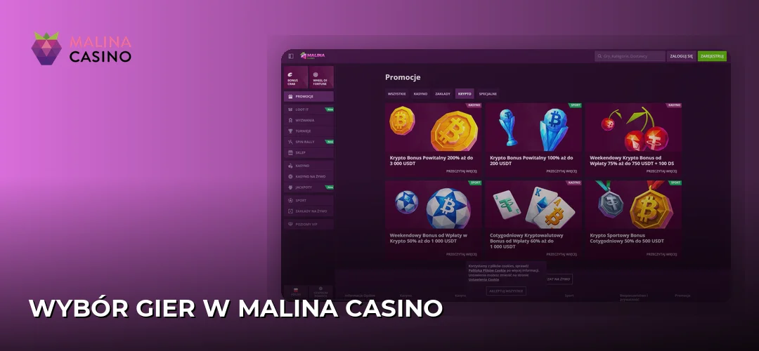Malina promotional banner