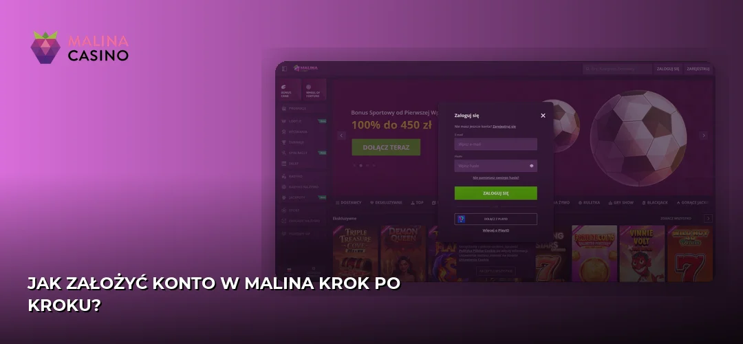 Zrzut ekranu strony Malina