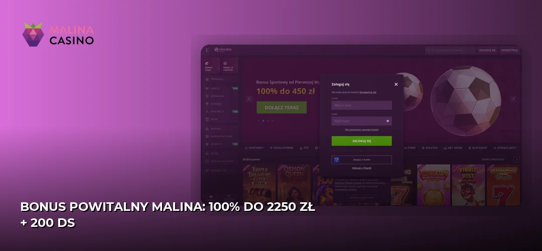 Zrzut ekranu strony Malina
