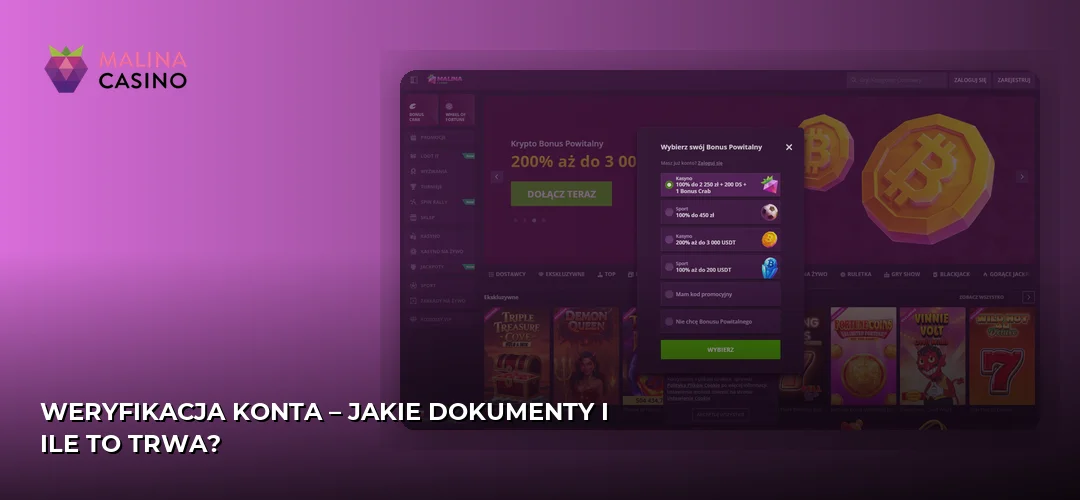 Zrzut ekranu strony Malina